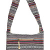 Taška přes rameno, "ghari proužky", zavírání na zip, 37x37cm, výška ucha 52cm