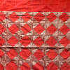 Patchworková tapiserie, brokátová výšivka, červeno-zlatá, 226x260cm