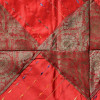 Patchworková tapiserie, brokátová výšivka, červeno-zlatá, 226x260cm