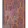 Unikátní patchworková tapiserie z Rajastanu, barevná ruční vyšivka, 108x162cm
