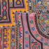 Unikátní patchworková tapiserie z Rajastanu, barevná ruční vyšivka, 108x162cm
