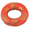 Podložka pod tibetskou mísu z červeno-zlatého brokátu, prům.12cm