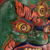 Bhairab, dřevěná maska, zdobená polodrahokamy, 30cm