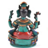 Ganesh, sedící, tyrkysový, bohatě zdobený, 16cm