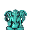 Ganesh, tyrkysový, sedící, pryskyřice, 5cm
