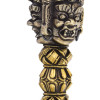 Phurba s dřevěným stojanem, mosazná, 29cm