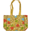 Taška na zip, s kašmírskou výšivkou, béžová, 30x29x14cm + 30cm ucha