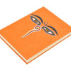 Notes, "Buddhovy oči", ruční rýžový papír 13x17x2cm, 45 listů, oranžový
