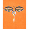 Notes, "Buddhovy oči", ruční rýžový papír 13x17x2cm, 45 listů, oranžový
