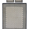 Černo béžový přehoz na postel, 2 polštáře, 220x260cm