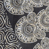 Přehoz na postel s potiskem mandala paví pera, béžový a černý tisk, 140x202cm