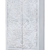 Skříň z mangového dřeva, ruční řezby, 100x43x200cm