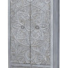 Skříň z mangového dřeva, ruční řezby, 100x43x200cm