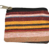 Malá bavlněná peněženka na drobné, "ghari barevné proužky", zip, 11x9cm