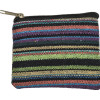 Malá bavlněná peněženka na drobné, "ghari barevné proužky", zip, 11x9cm