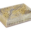 Ozdobná kamenná šperkovnice, ručně vyřezávaná, 15x10x4cm