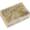 Ozdobná kamenná šperkovnice, ručně vyřezávaná, 15x10x4cm