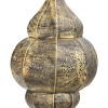 Lampa v orientálním stylu s jemným vzorem, zlato-černá, uvnitř černá, 25x25x50cm