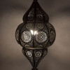 Lampa v orientálním stylu s jemným vzorem, zlato-černá, uvnitř černá, 25x25x50cm