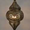 Lampa v orientálním stylu s jemným vzorem, zlato-černá, uvnitř černá, 25x25x50cm