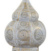Lampa v orientálním stylu s jemným vzorem, zlato-bílá, uvnitř bílá, 25x25x50cm