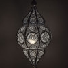 Lampa v orientálním stylu s jemným vzorem, zlato-bílá, uvnitř bílá, 25x25x50cm