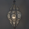 Lampa v orientálním stylu s jemným vzorem, zlato-bílá, uvnitř bílá, 25x25x50cm