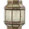 Orienální prosklená lampa v barvě mosazi, 20x20x50cm