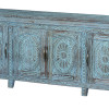 Komoda s ručně vyřezávanými dvířky, 218x49x92cm