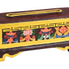 Krabička na pálení vonných tyčinek, vyřezávaná, malovaná, 25x9x12cm
