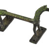 Dveřní táhlo, kůň, "Tribal Art", zelená patina, 18cm