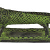 Dveřní táhlo, krokodýl, "Tribal Art", zelená patina, 14cm