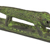 Dveřní táhlo, krokodýl, "Tribal Art", zelená patina, 14cm