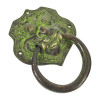 Dveřní táhlo, démon, "Tribal Art", zelená patina, 14cm