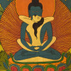Buddha Samantabhadra, ručně malovaný obraz, 49x66cm