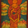 Stojící Buddha, ručně malovaný obraz, 36x77cm