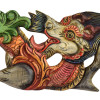 Dřevěná dekorace, "Dva draci", 2ks, ručně malovaní, 53x16cm