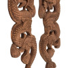 Dřevěná dekorace, "Dva draci", 2ks, přírodní úprava, 23x61cm