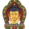 Maska Buddha, ručně malovaná, 18x4x23cm