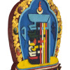 Dřevěný panel s Kálačakrou, ručně malovaný, 38cm