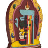 Dřevěný panel s Kálačakrou, ručně malovaný, 38cm