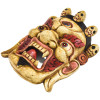 Dřevěná maska, Bhairab, ručně malovaný, 32cm