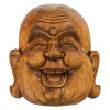Dřevěná maska, smějící se Buddha, 22cm