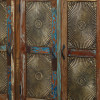 Skříňka z recyklovaného dřeva, mosazné kování, 120x40x100cm