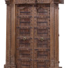 Starožitné dveře s rámem z Gujaratu, teakové dřevo, 162x56x217cm