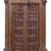 Starožitné dveře s rámem z Gujaratu, teakové dřevo, 162x56x217cm