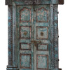 Starožitné dveře s rámem z Gujaratu, teakové dřevo, 157x53x210cm