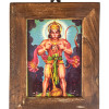 Hanuman, obrázek v rámečku z teakového dřeva, 12x1x15cm