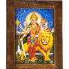 Durga, obrázek v rámečku z teakového dřeva, 15x1x20cm