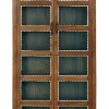 Prosklená skříňka z teakového dřeva, 88x31x156cm